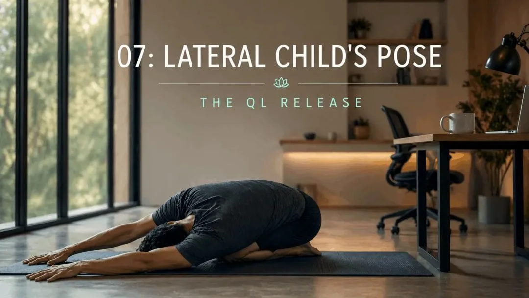 Thai childs pose lateral reach QL muscle IT back pain