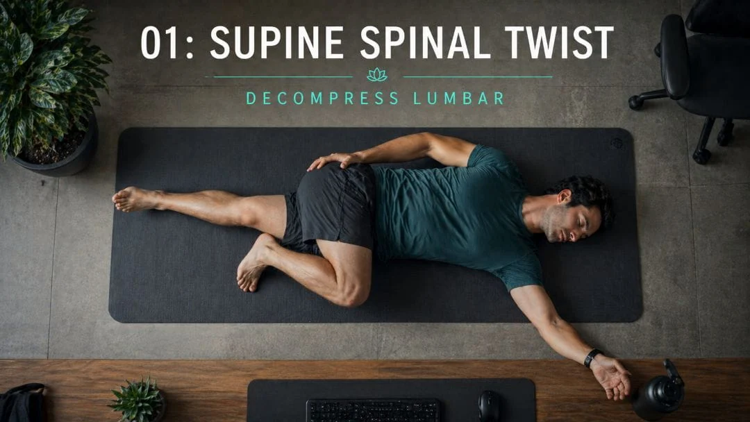 Thai supine spinal twist for IT back pain relief